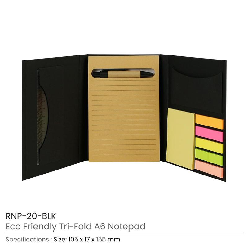 Eco-Friendly Tri-Fold A6 Notepad